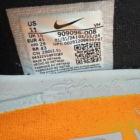 Nike SB FC Classic Black Vivid Orange Anthracite 909096-008 Men's Size 11 - Picture 9 of 9